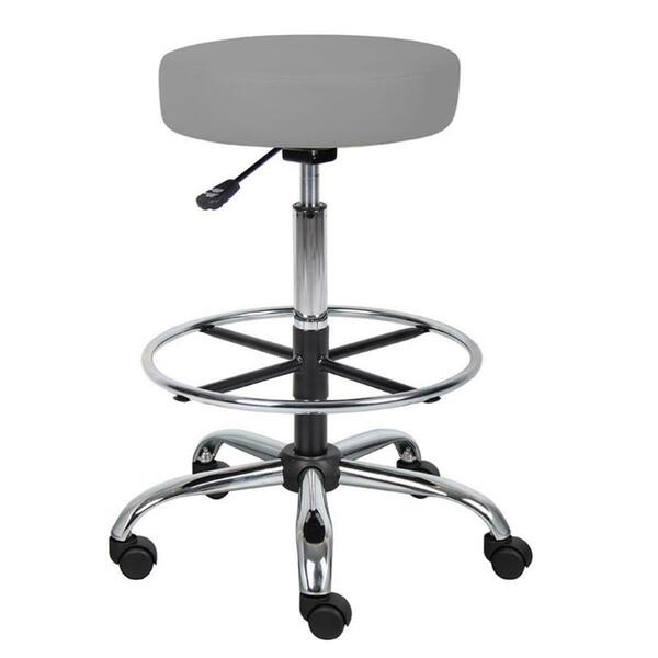 Norstar Caressoft Medical Drafting Stool with Foot Ring- Grey B16240-GY